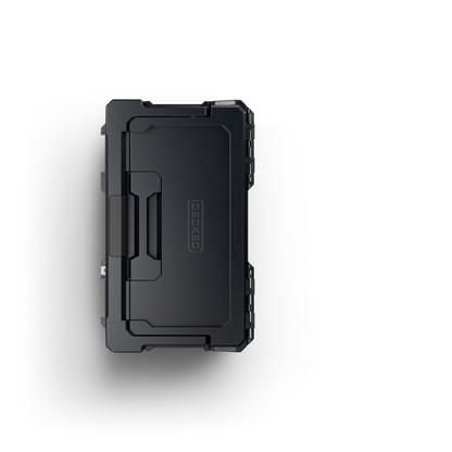 DECKED Sixer 16 Case - Includes one (1) weatherproof 16-liter latching case and one (1) Cargo Tray - In Black with black latches by DECKED