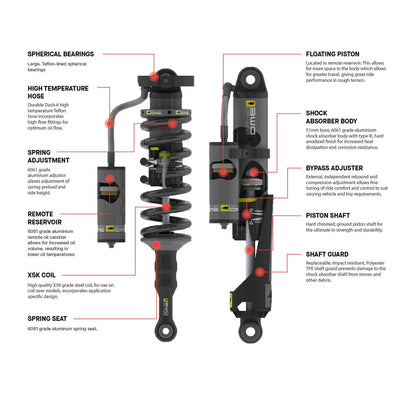 Old Man Emu BP-51 Kit FR 3 in/0-330 lb, RR 2 in/880 lb