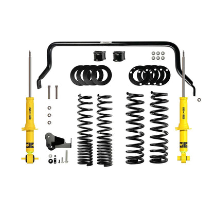 Old Man Emu Suspension Kit for LWB 4-Door Models with Heavy Front/Heavy Rear Loads, a Front Bumper and Winch, and up to 660 lbs Added Constant Rear Weight