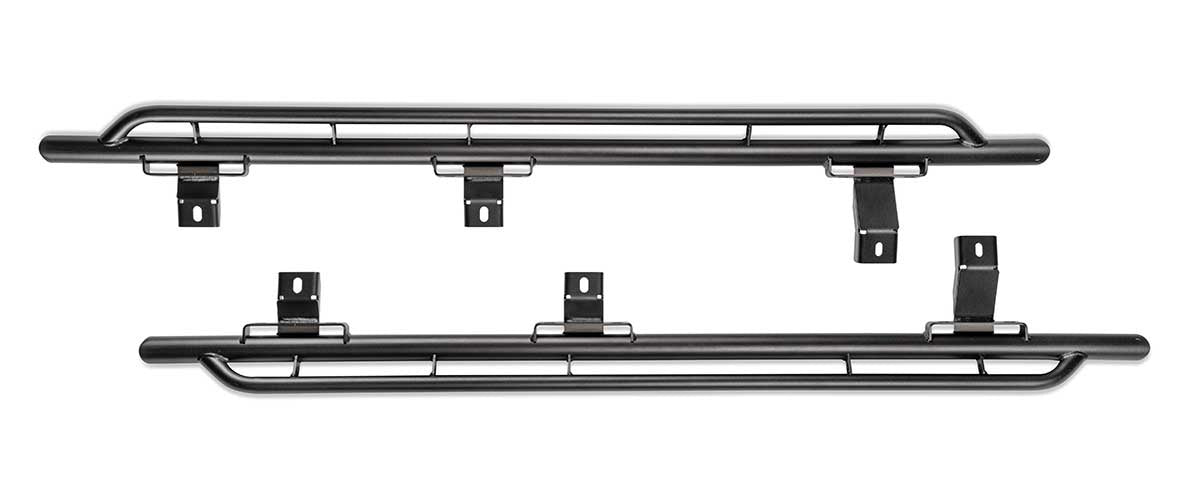 Warn Round Tube; Powder Coated; Black; Steel