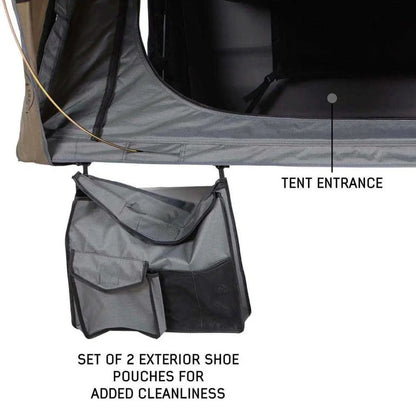 OVS HD Bushveld 2 - Cantilever Hard Shell Roof Top Tent, 2 Person, Grey Body & Green Rainfly by OVS