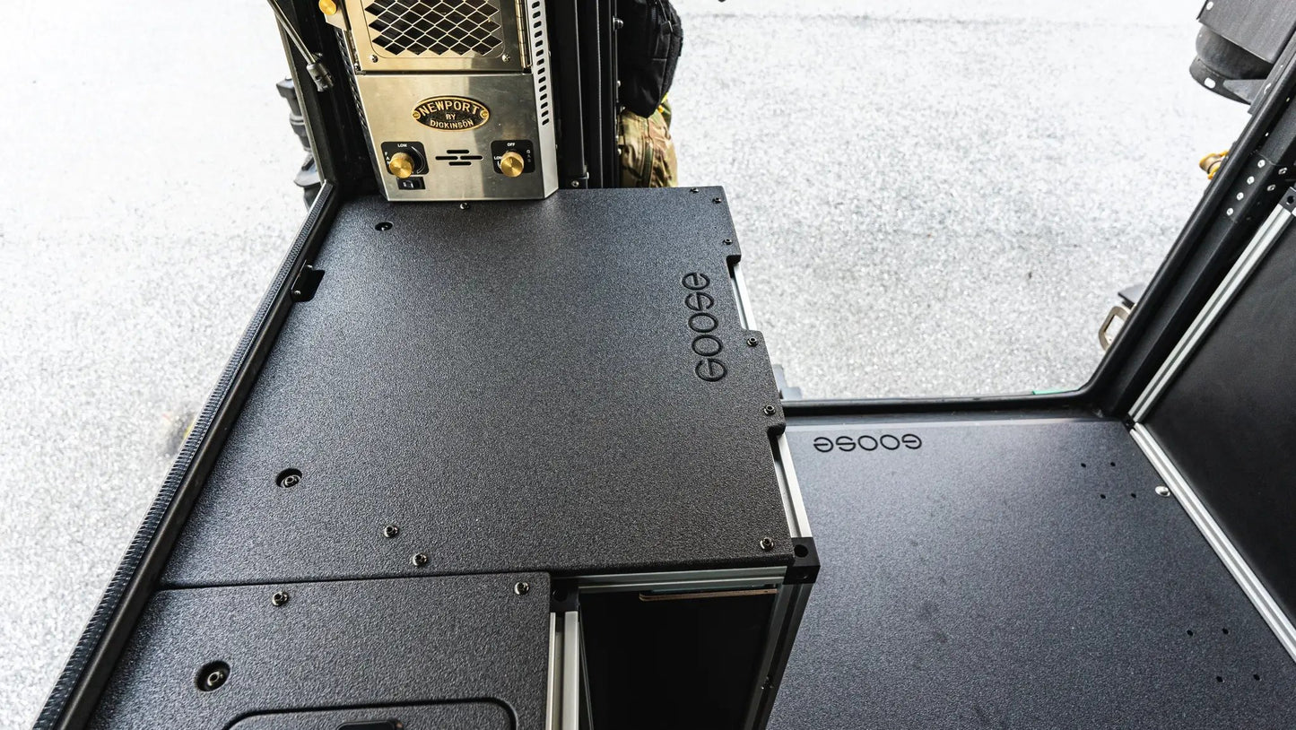 Alu-Cab Canopy Camper V2 - Ford Ranger 2019-2023 4th Gen. - Rear Double Drawer Module - 6' Bed by Goose Gear