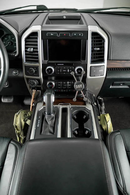 DV8 Offroad 2015-2020 Ford F-150 & 2017-2021 F-250/350 Center Console Molle Panels & Device Mount by DV8 Offroad