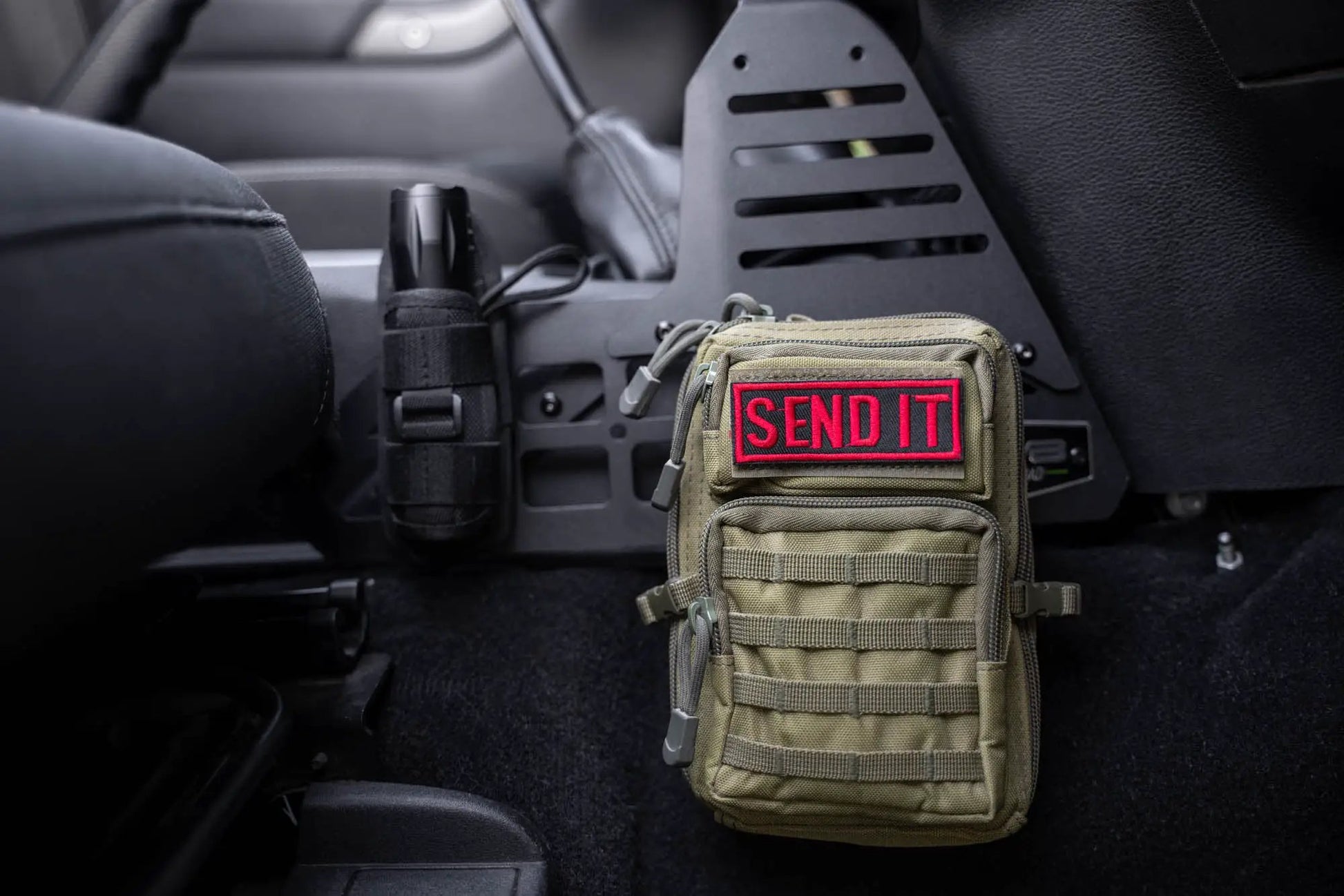 DV8 Offroad Jeep Wrangler JK Center Console Molle Panels & Device Bridge by DV8 Offroad