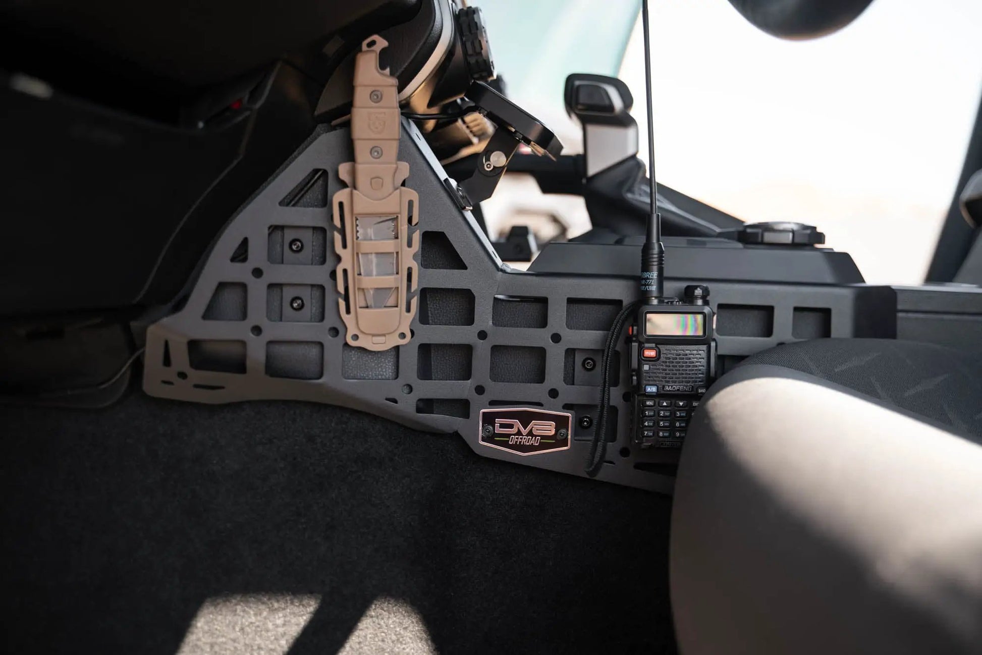DV8 Offroad 2024 Toyota Tacoma Center Console Molle Panels & Digital Device Mount by DV8 Offroad