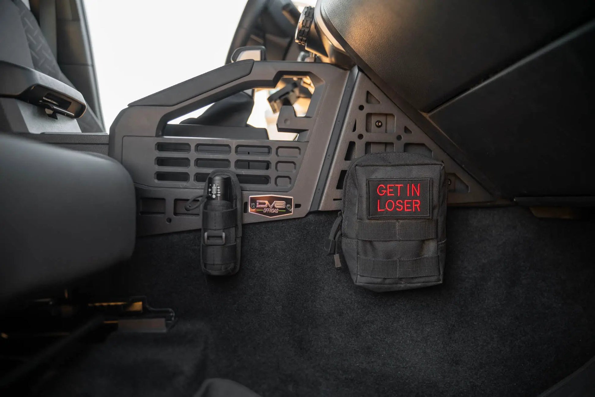 DV8 Offroad 2024 Toyota Tacoma Center Console Molle Panels & Digital Device Mount by DV8 Offroad