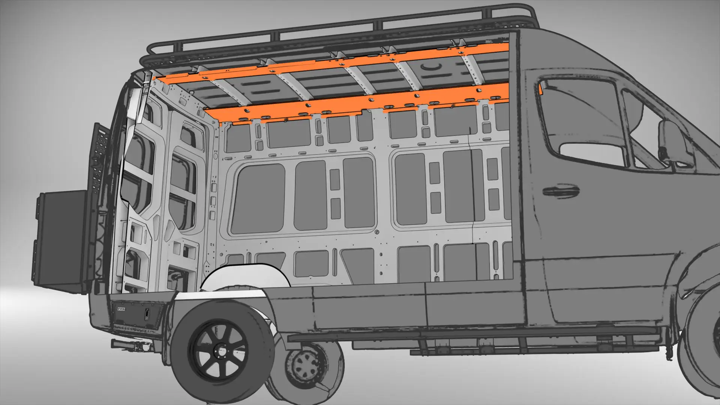 Flatline Van Co. Sprinter 144 Ceiling Structure Kit by Flatline Van Co.