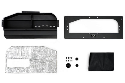 DV8 Offroad Hides the compressor in a convenient spot utilizing the factory mounting location. by DV8 Offroad