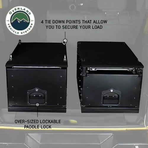 OVS Cargo Box With Slide Out Drawer - Black Powder Coat by OVS