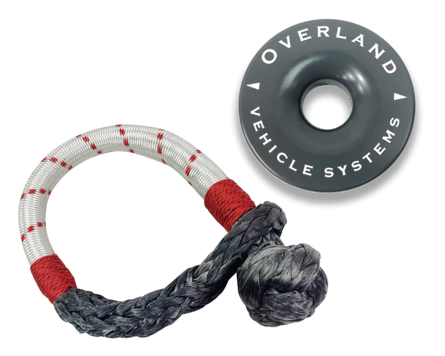 OVS Combo Pack Soft Shackle 7/16" 41,000 lb. and Recovery Ring 4.0" 41,000 lb. Gray by OVS