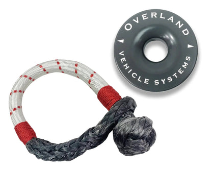 OVS Combo Pack Soft Shackle 7/16" 41,000 lb. and Recovery Ring 4.0" 41,000 lb. Gray by OVS