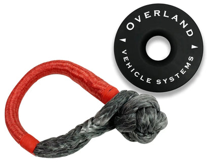 OVS Combo Pack Soft Shackle 5/8" 44,500 lb. and Recovery Ring 6.25" 45,000 lb. Black by OVS