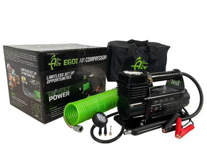 UDA EGOI Portable Air Twin Compressor System 5.6 CFM With Storage Bag, Hose & Attachments - Single Motor by UDA