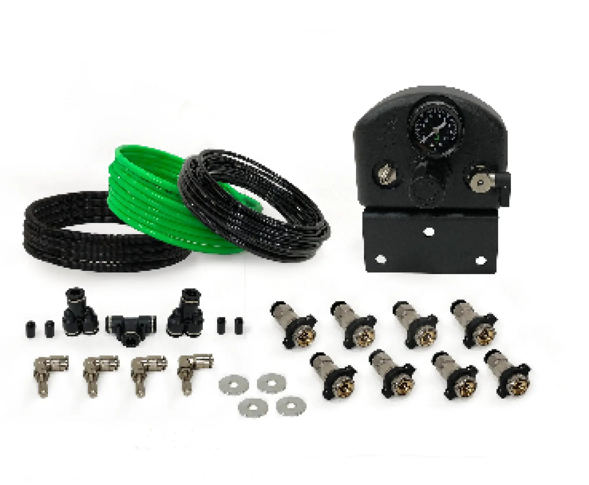 UDA 4 Tire Inflation System Universal With Box, Fittings, Hoses & Storage Bag - Black by UDA