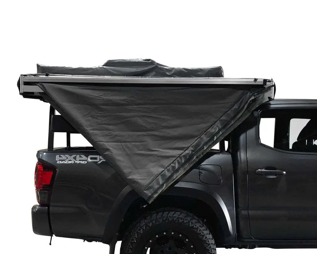OVS HD Nomadic 270 - Awning, Passenger Side, Grey Body, Green Trim & Black Travel Cover by OVS