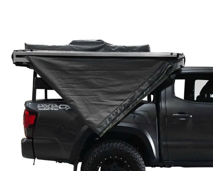 OVS HD Nomadic 270 - Awning, Passenger Side, Grey Body, Green Trim & Black Travel Cover by OVS