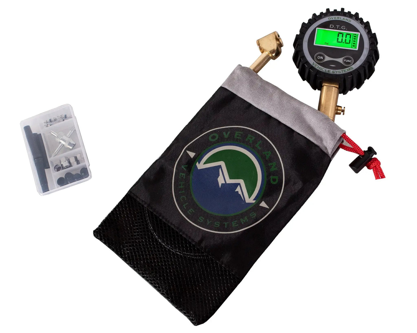 UDA Digital Tire Gauge with Valve Kit & Storage Bag by UDA