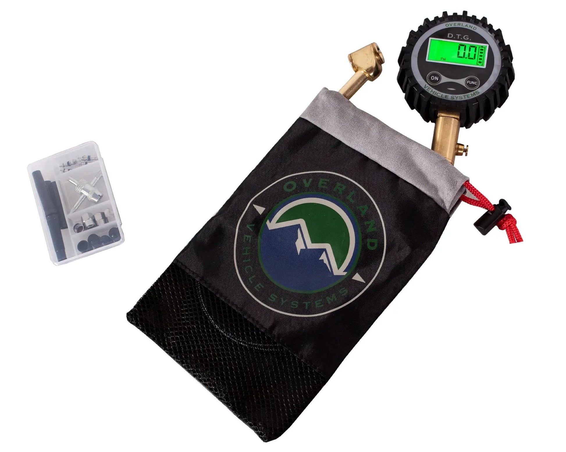 UDA Digital Tire Gauge with Valve Kit & Storage Bag by UDA