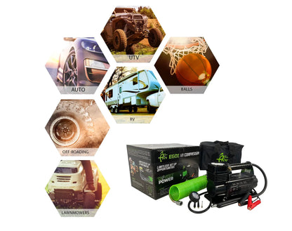 UDA EGOI Portable Air Twin Compressor System 5.6 CFM With Storage Bag, Hose & Attachments - Single Motor by UDA
