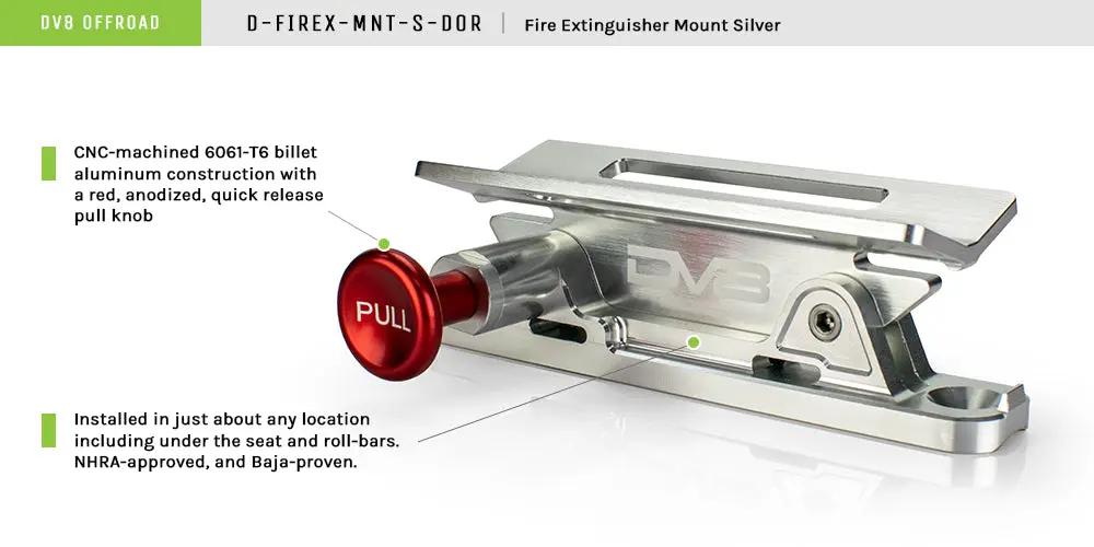 DV8 Offroad Fire Extinguisher Mount; Silver by DV8 Offroad