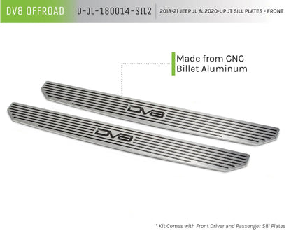 DV8 Offroad Jeep JL/Gladiator Front Sill Plates with DV8 Logo by DV8 Offroad