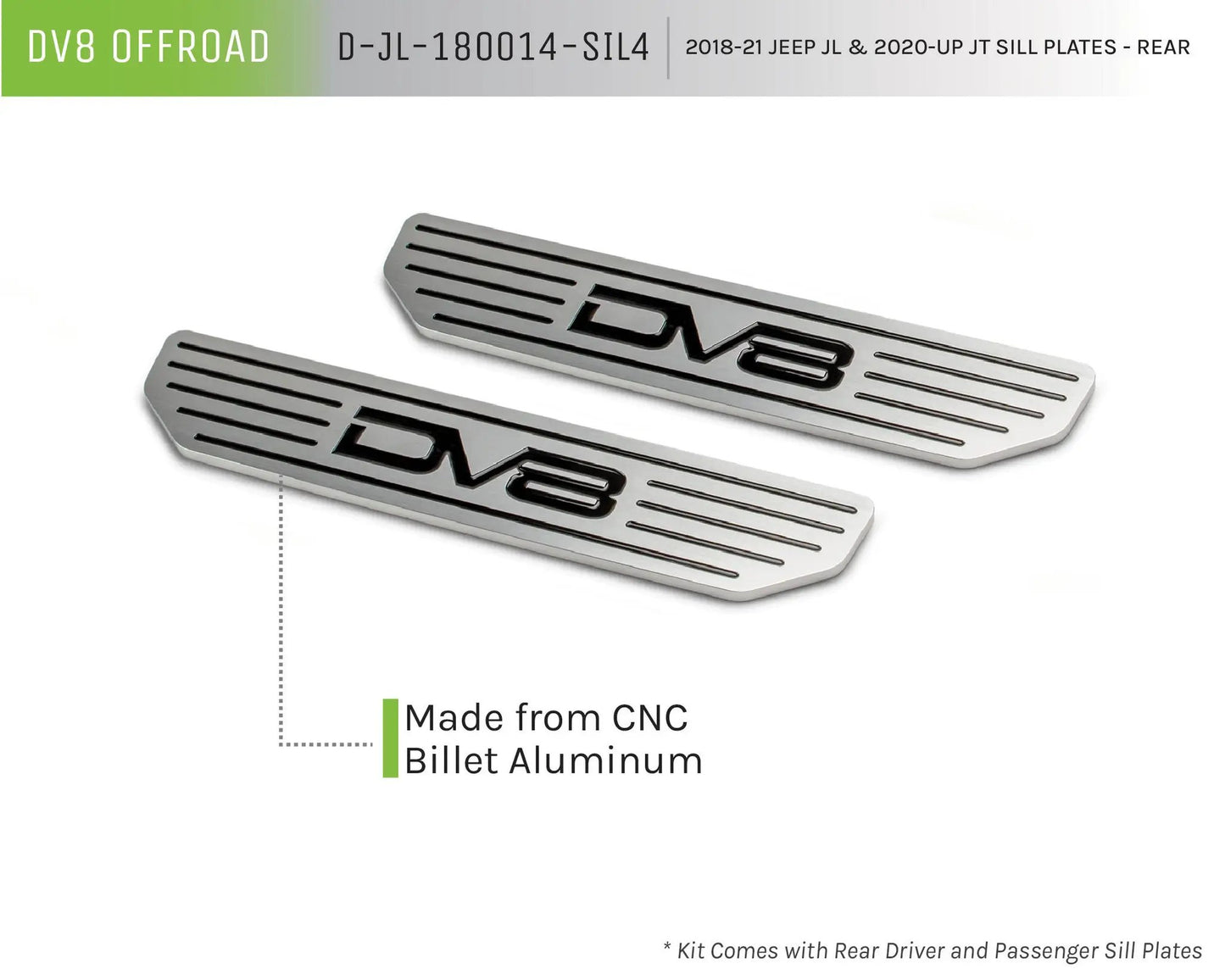 DV8 Offroad Jeep JL & JT Sill Plates Front by DV8 Offroad