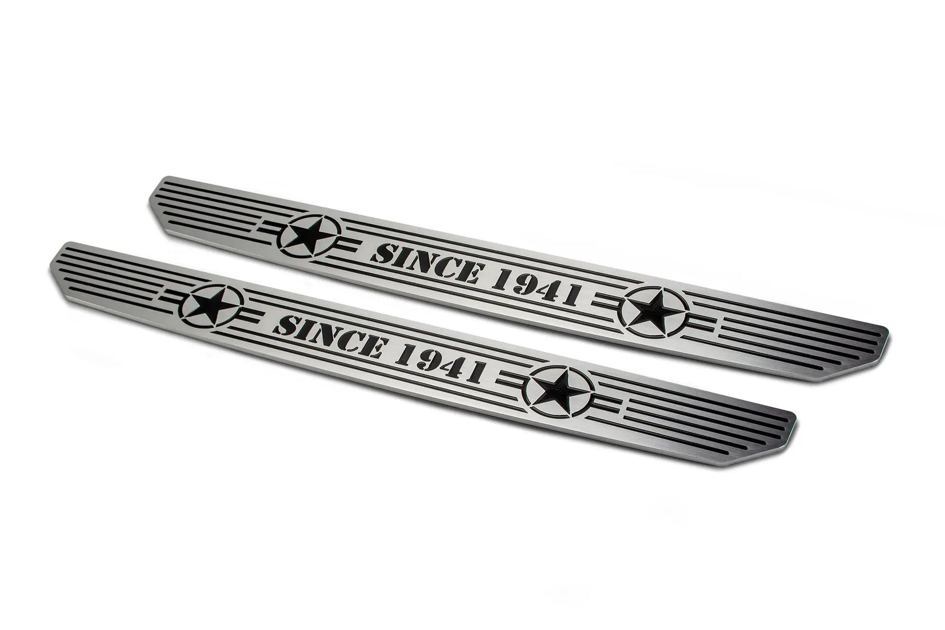 DV8 Offroad Jeep JL/Gladiator Front Sill Plates with in.Since 1942 in. Logo by DV8 Offroad