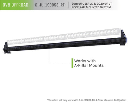 DV8 Offroad 18-21 Jeep Wrangler JL Roof Rail Mounted System by DV8 Offroad