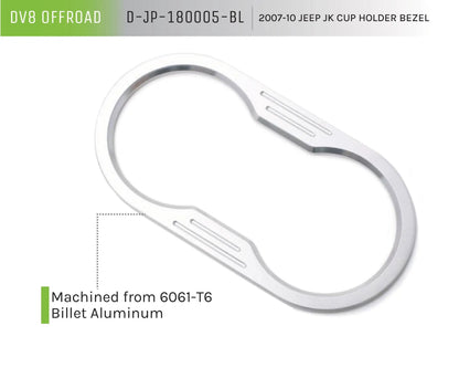 DV8 Offroad 07-10 Jeep JK Cup Holder Bezel by DV8 Offroad