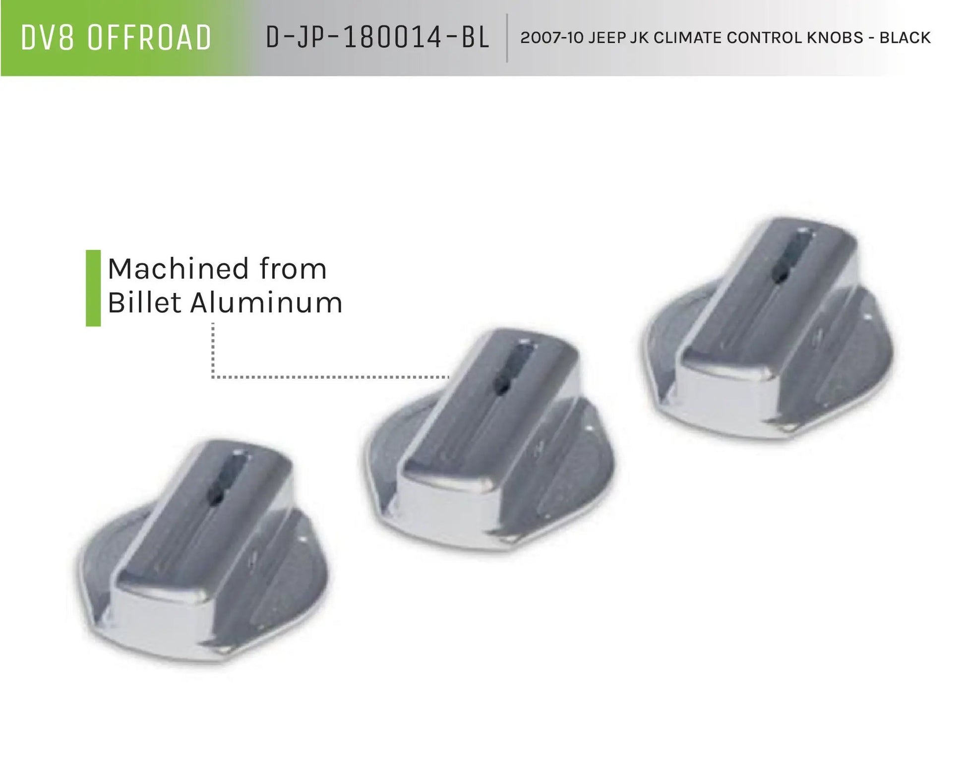 DV8 Offroad 07-10 Jeep JK Climate Control Knobs by DV8 Offroad