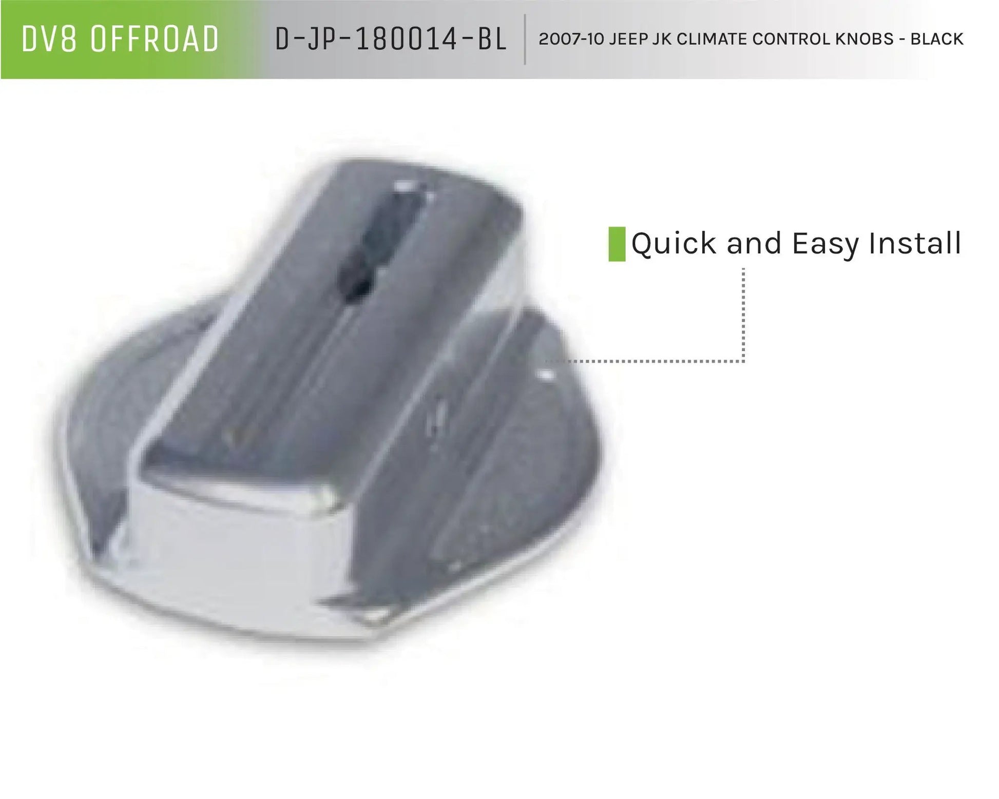 DV8 Offroad 07-10 Jeep JK Climate Control Knobs by DV8 Offroad