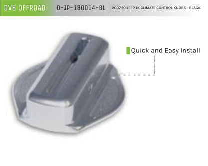 DV8 Offroad 07-10 Jeep JK Climate Control Knobs by DV8 Offroad