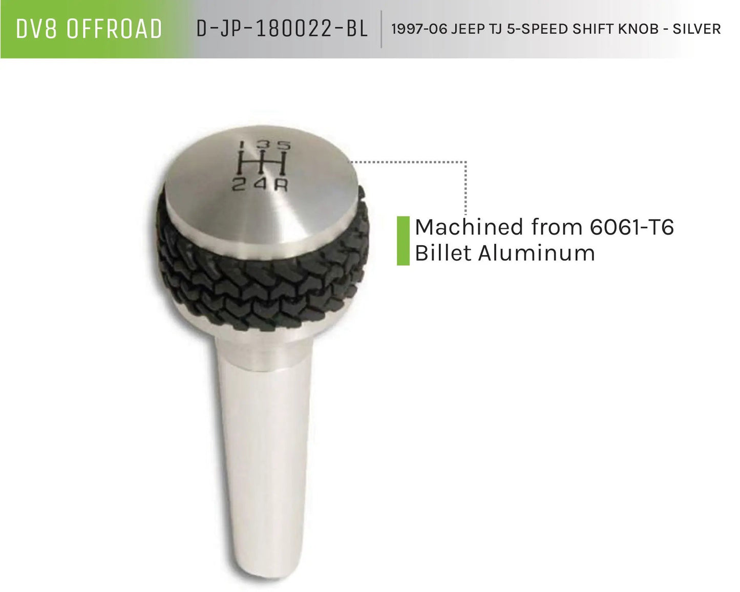 DV8 Offroad Jeep TJ 5-Speed Shift Knob Black by DV8 Offroad