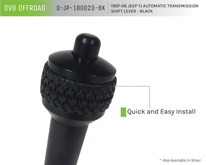 DV8 Offroad Jeep TJ Automatic Transmission Shift Lever Black by DV8 Offroad
