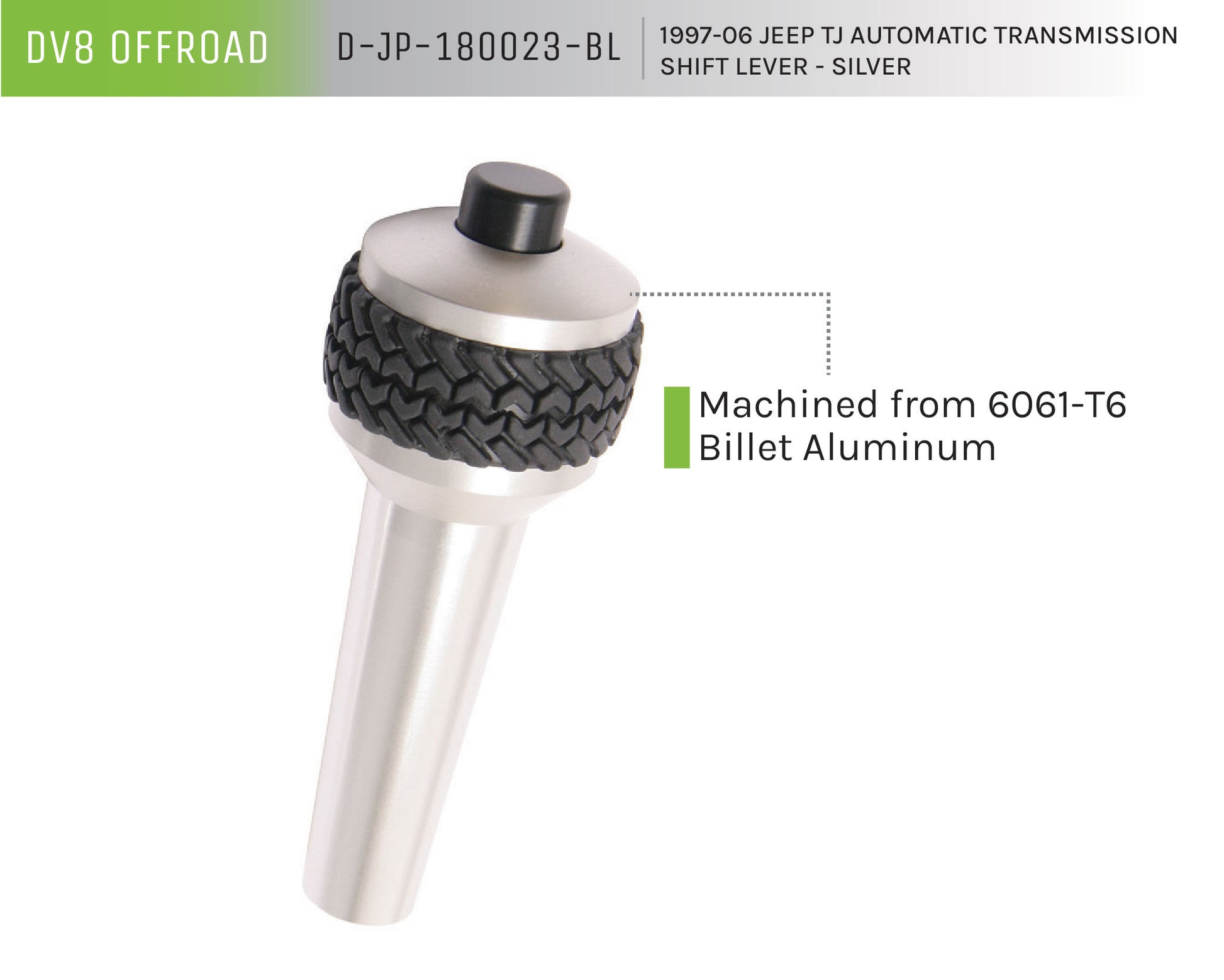 DV8 Offroad Jeep TJ Automatic Transmission Shift Lever Black by DV8 Offroad