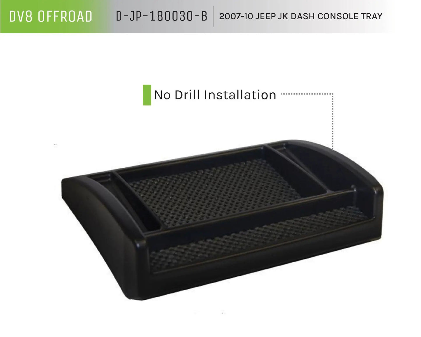DV8 Offroad 07-10 Jeep JK Dash Console Tray by DV8 Offroad