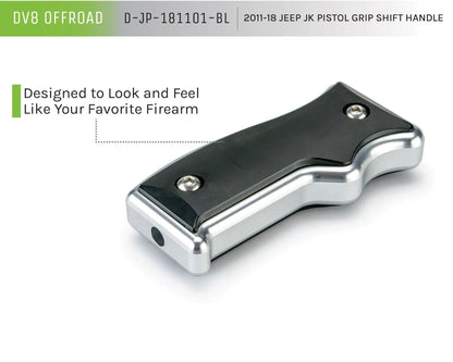 DV8 Offroad 11-18 Jeep JK Pistol Grip Shift Handle; Silver by DV8 Offroad