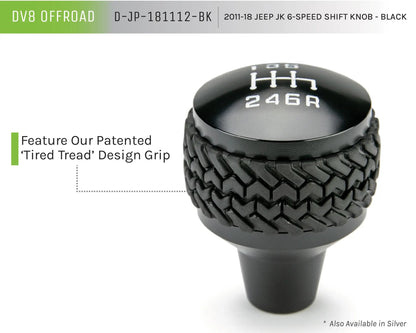 DV8 Offroad 11-18 Jeep JK 6-Speed Shift Knob; Black by DV8 Offroad