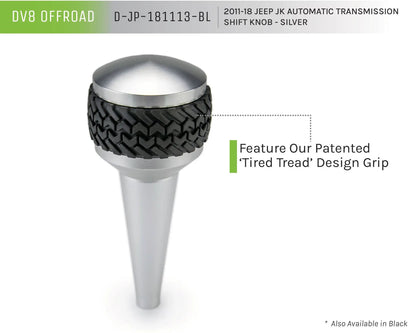 DV8 Offroad 11-18 Jeep JK Auto Trans Shift Knob; Silver by DV8 Offroad