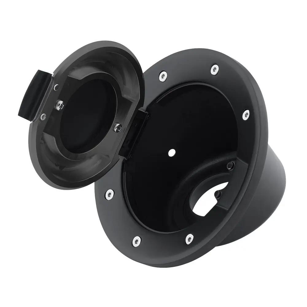 DV8 Offroad 07-18 Jeep JK Fuel Door Assembly; Blk/Slvr by DV8 Offroad