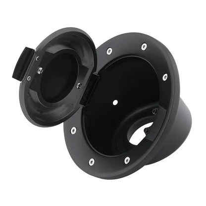 DV8 Offroad 07-18 Jeep JK Fuel Door Assembly; Blk/Slvr by DV8 Offroad