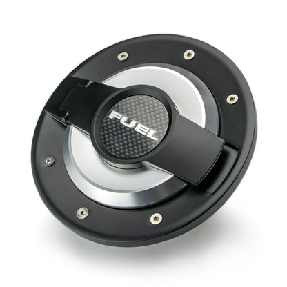 DV8 Offroad 07-18 Jeep JK Fuel Door Assembly; Blk/Slvr by DV8 Offroad