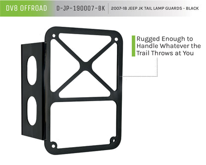 DV8 Offroad 07-18 Jeep JK Tail Lamp Guard; Black; Pair by DV8 Offroad