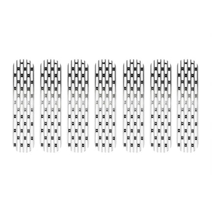 DV8 Offroad 07-18 Jeep JK Grill Inserts; 7-Pieces; Polished by DV8 Offroad