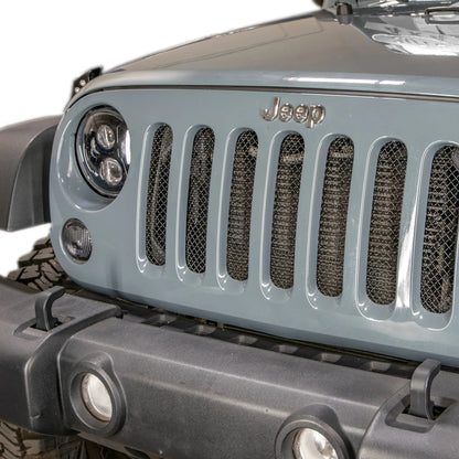DV8 Offroad 07-18 Jeep JK Mesh Grill; 1 Piece; Black by DV8 Offroad