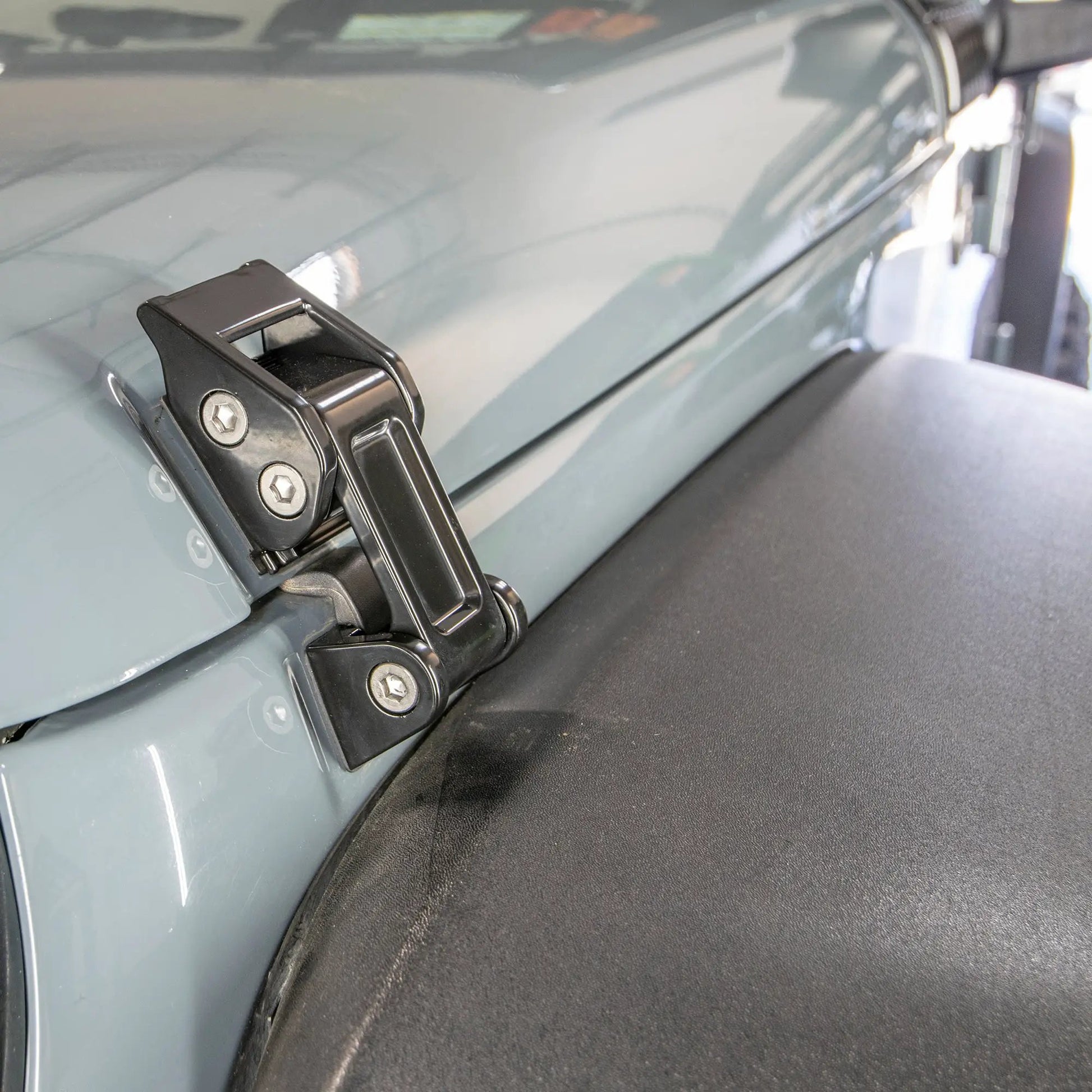 DV8 Offroad 07-18 Jeep JK Rocklaw Hood Catch System; Pair by DV8 Offroad