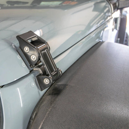 DV8 Offroad 07-18 Jeep JK Rocklaw Hood Catch System; Pair by DV8 Offroad