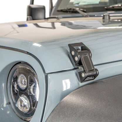 DV8 Offroad 07-18 Jeep JK Rocklaw Hood Catch System; Pair by DV8 Offroad