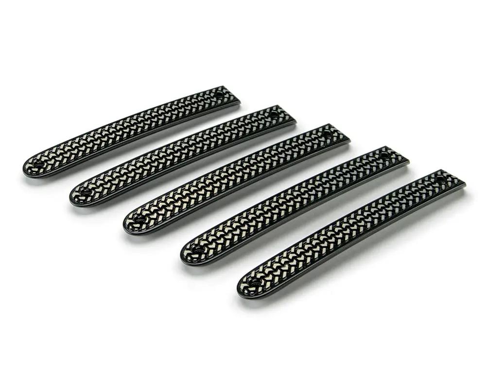 DV8 Offroad 07-18 Jeep JK 4-Door Tire Tread Door Handle Inserts; 5-Pieces by DV8 Offroad