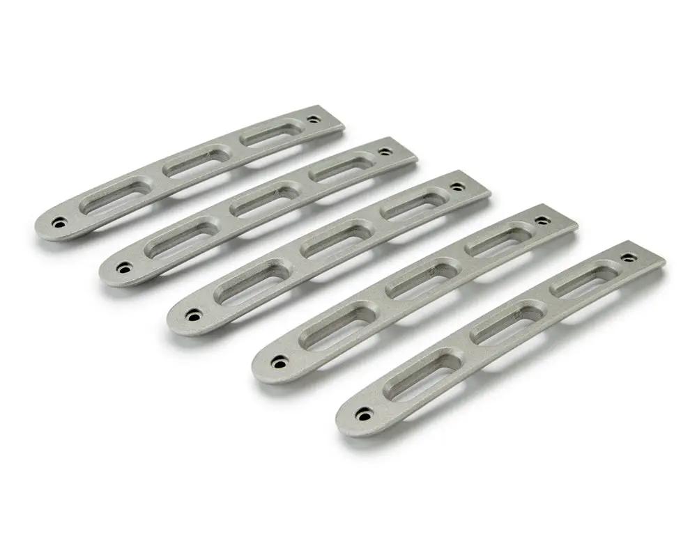 DV8 Offroad 07-18 Jeep JK 4-Door Silver Slot Door Handle Insert; 5-Pieces by DV8 Offroad
